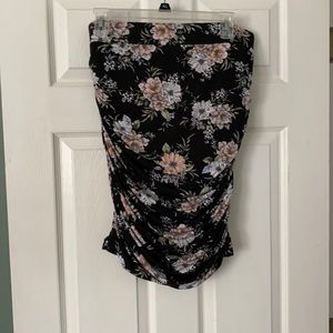 Floral bodycon skirt